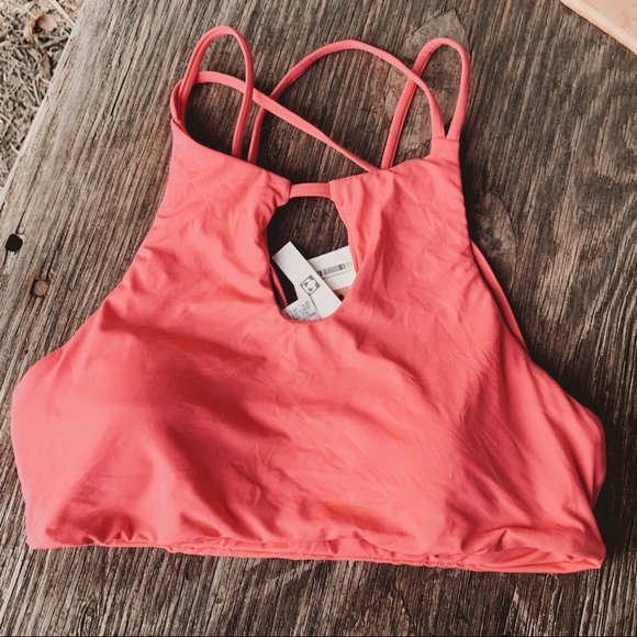 Roxy Other - ROXY coral keyhole soft strappy bikini top